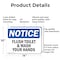 Signmission Flush Toilet And Wash Your Hands, 14 in W x Rectangle, Aluminum OS-2PACK-NS-A-1014-L-12801 - alternate 8